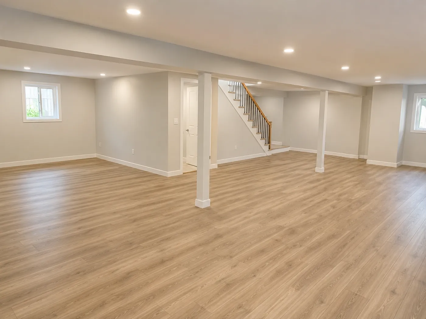 Finished basement family room
